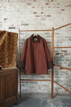 AVIVA JIFEI XUE 25 Autumn/Winter A-line Contrast Color Mac Jacket AJX-FW25-ALCMC-MRBWH-Madder Red